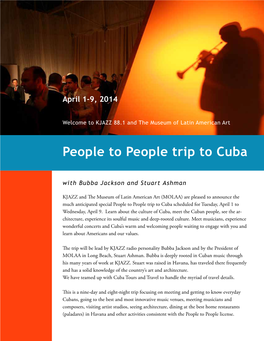 People to People Trip to Cuba