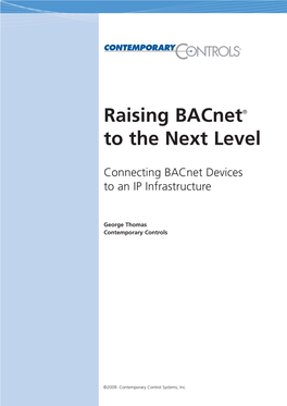 Raising Bacnet® to the Next Level