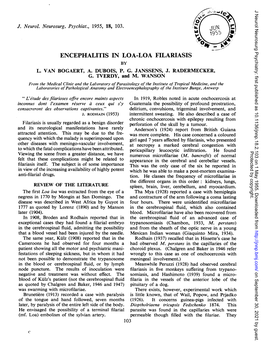 Encephalitis in Loa-Loa Filariasis by L