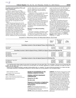 Federal Register/Vol. 84, No. 211/Thursday, October 31, 2019