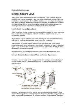 Inverse Square Laws