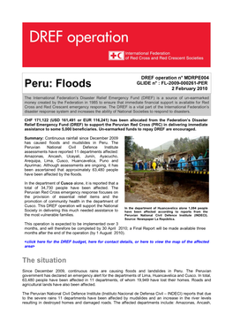 Peru: Floods 2 February 2010