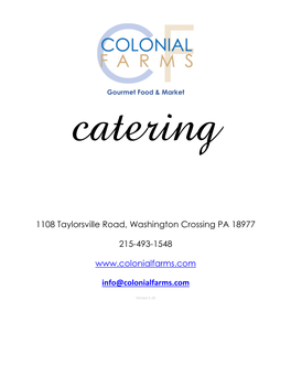 Catering Menu