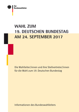 Die Wahlleiter(Innen)