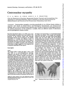 Centronuclear Myopathy