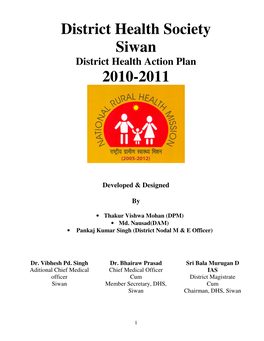 District Health Society Siwan 2010-2011