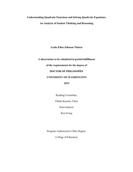 Understanding Quadratic Functions and Solving Quadratic Equations