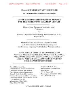 Amicus Brief of National Parks Organizations