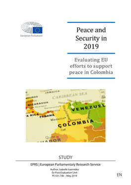 Peace and Security in 2019 – Evaluating EU Efforts to Support Peace in Colombia