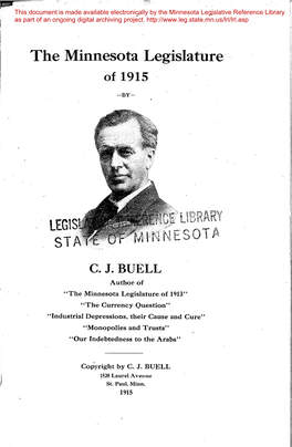 The Minnesota Legislature of 1915