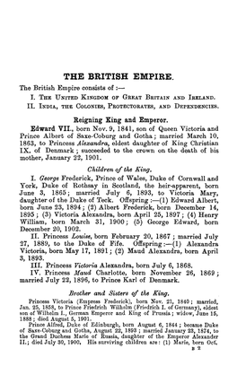 THE BRITISH EMPIRE. the British Empire Consists of :- I