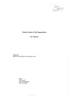 Global Extent of Soil Degradation