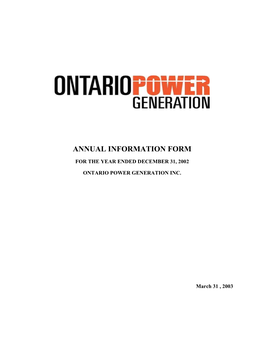 Ontario Power Generation Inc