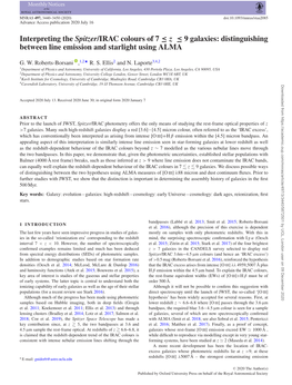 Interpreting the Spitzer/IRAC Colours of 7 ≤ Z ≤ 9 Galaxies: Distinguishing Between Line Emission and Starlight Using ALMA