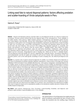 Factors Affecting Predation and Scatter-Hoarding of Virola Calophylla Seeds in Peru