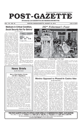 News Briefs 102Nd Fisherman's Feast