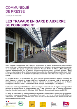 Les Travaux En Gare D'auxerre Se Poursuivent