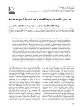 Spatio-Temporal Dynamics of a Tree-Killing Beetle and Its Predator