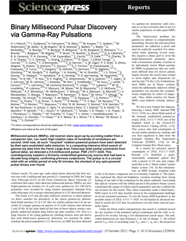 Binary Millisecond Pulsar Discovery Via Gamma-Ray Pulsations