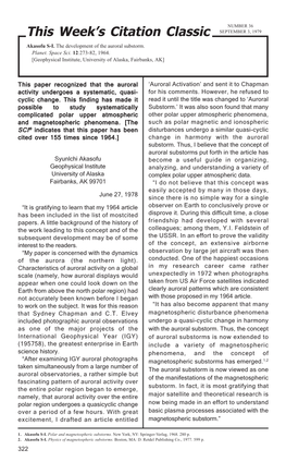 Akasofu S-I. the Development of the Auroral Substorm. Planet. Space Sci