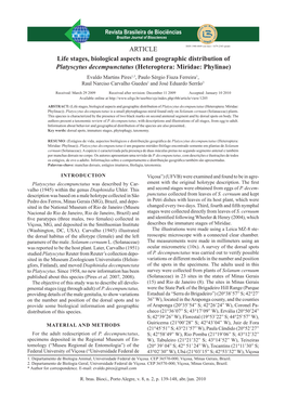 ARTICLE Life Stages, Biological Aspects and Geographic