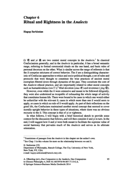 Ritual and Rightness in the Analects