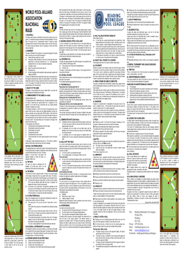 World Pool-Billiard Association Blackball Rules