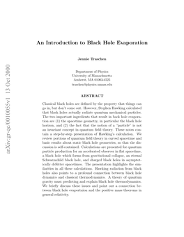 An Introduction to Black Hole Evaporation