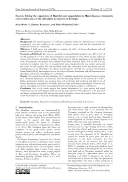 East African Journal of Sciences (2021) Volume 15 (1) 17-24 Factors