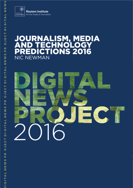 Journalism, Media and Technology Predictions 2016