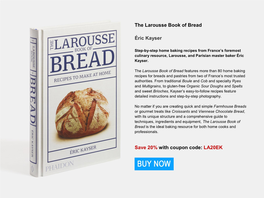 The Larousse Book of Bread Éric Kayser Save 20% with Coupon Code
