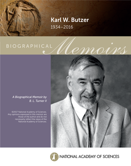 Karl W. Butzer 1934–2016