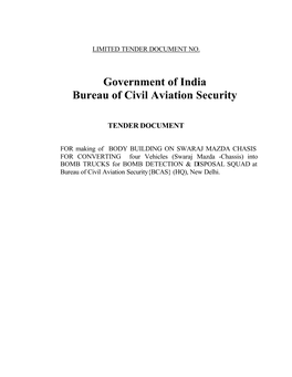 Government of India Bureau of Civil Aviation Security