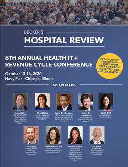 6Th Annual Health It + Revenue Cycle Conference