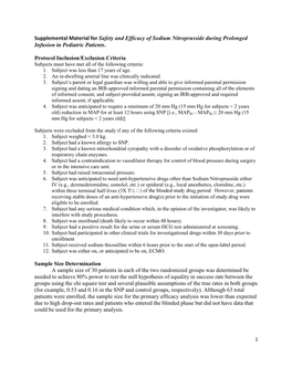 Supplemental Material for Safety and Efficacy of Sodium Nitroprusside During Prolonged Infusion in Pediatric Patients