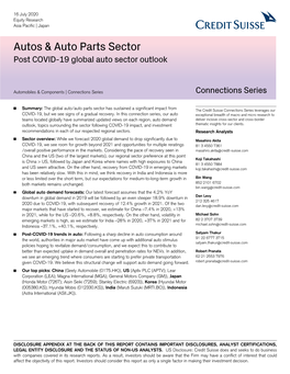 Autos & Auto Parts Sector