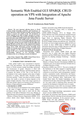 Semantic Web Enabled GUI SPARQL CRUD Operation on VPS with Integration of Apache Jena Fuseki Server
