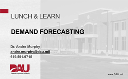 Demand Forecasting