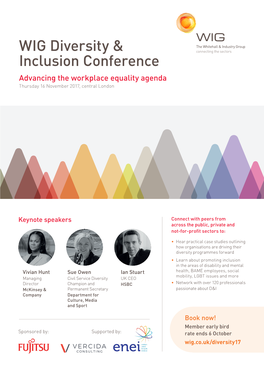 WIG Diversity & Inclusion Conference