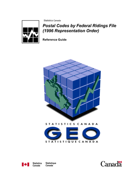 Postal Codes by Federal Ridings File (1996 Representation Order)