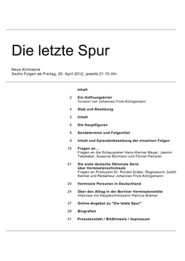 Die Letzte Spur