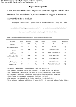 A Non-Nitric Acid Method of Adipic Acid Synthesis