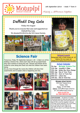 Daffodil Day Gala Science Fair