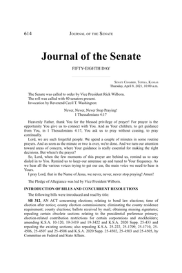 Journal of the Senate