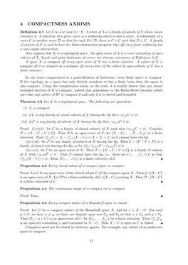 4 Compactness Axioms