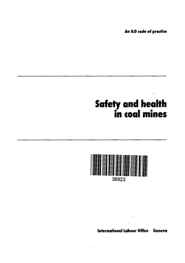 Code of Practice Safety and Health in Coal Mines