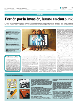 Perdón Por La Invasión, Humor En Clau Punk El Trio Vilanoví Enregistra Noves Cançons Mentre Prepara Un Nou Directe Per a Novembre