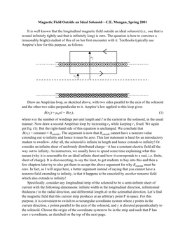 Magnetic Field Outside an Ideal Solenoid—C.E