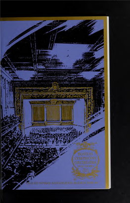 Boston Symphony Orchestra Concert Programs, Season 108, 1988-1989