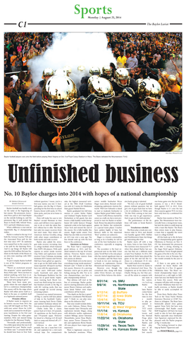 No. 10 Baylor Charges Into 2014 with Hopes of a National Championship